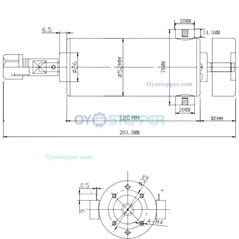 800W 0.79Nm 52mm CNC Spindle Motor Air Cooled Kit with Power Supply & 13Pcs ER11 / 10Pcs ER16 Collets